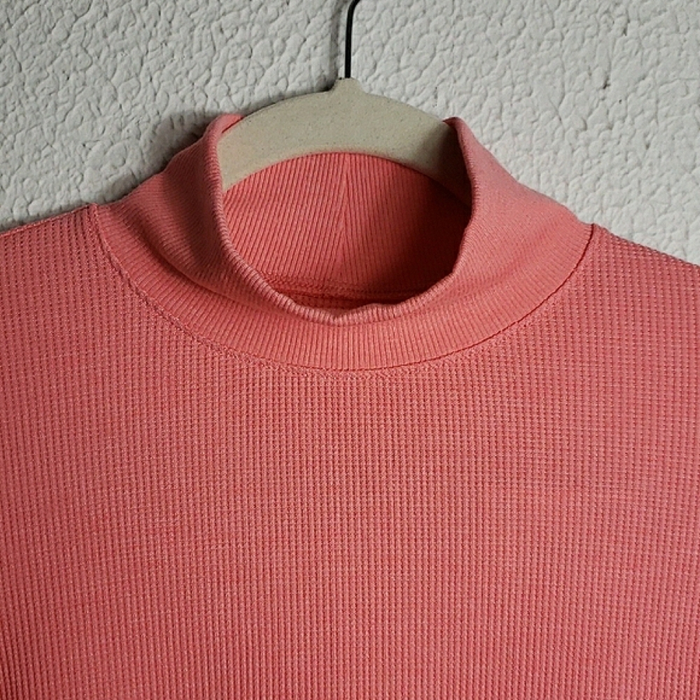 NWT American Eagle AEO Long Sleeve Cropped Hey Baby Mock Neck Tee Medium Preppy - Picture 3 of 12